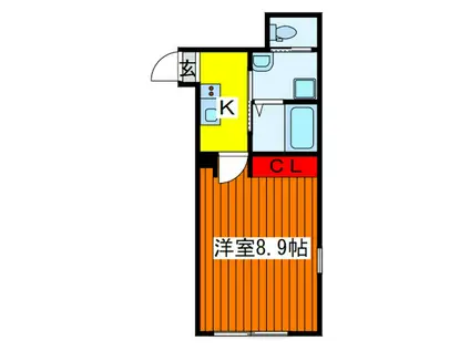 プラージュ王子神谷(1K/1階)の間取り写真