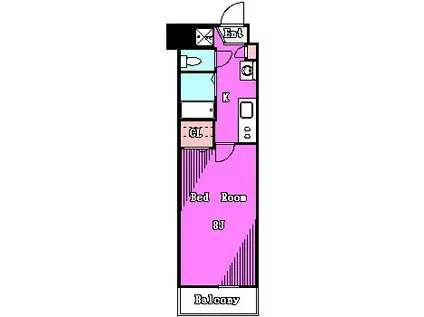 ヴェルステージ西川口II(1K/4階)の間取り写真