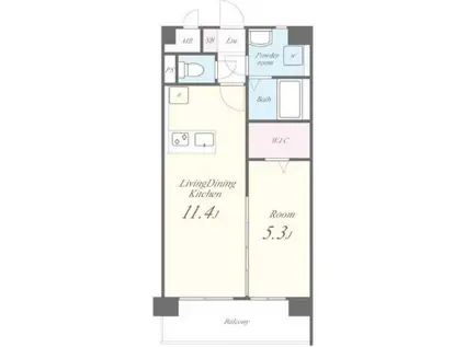 BOSCO BOB BUILDING(1LDK/10階)の間取り写真