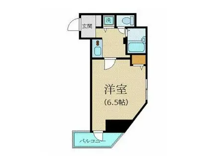 カスタリア新宿(1K/11階)の間取り写真