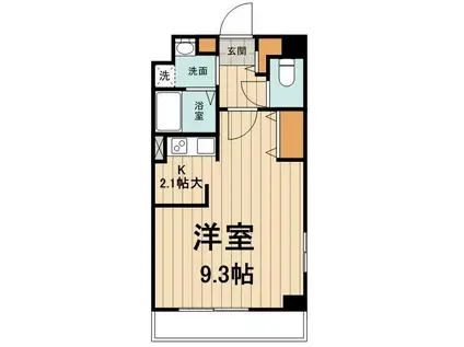 リッジコム(ワンルーム/2階)の間取り写真