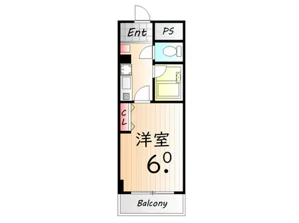 フロール須磨(1K/9階)の間取り写真