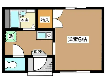 ファミールメゾン(1K/1階)の間取り写真