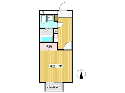 ピュアステージ(1K/2階)の間取り写真