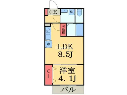 FOREST TERRACE CHIBADERA(1LDK/3階)の間取り写真