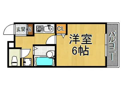 エトレ甲風園(1K/3階)の間取り写真