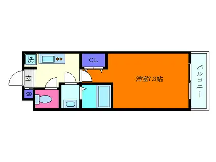 AILE御影塚町(1K/4階)の間取り写真