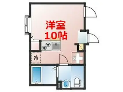 グリーンスタイリオ西尾久(ワンルーム/2階)の間取り写真