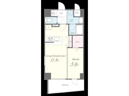 テ レジャンデール護国寺ウエスト(1LDK/1階)の間取り写真