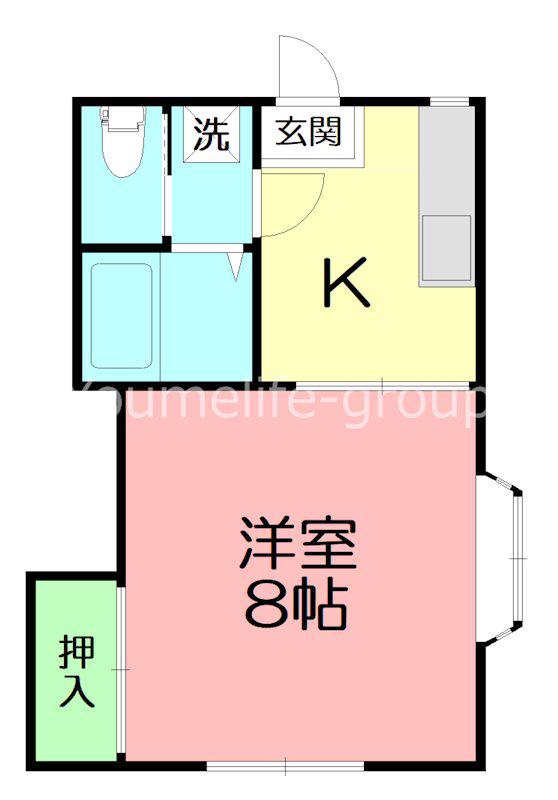 第二コーポミカ(1K/1階)の間取り写真