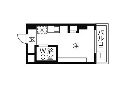 岩井橋ロイヤルハイツ(ワンルーム/8階)の間取り写真