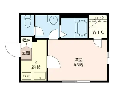 イル メゾン 東新宿(1K/1階)の間取り写真