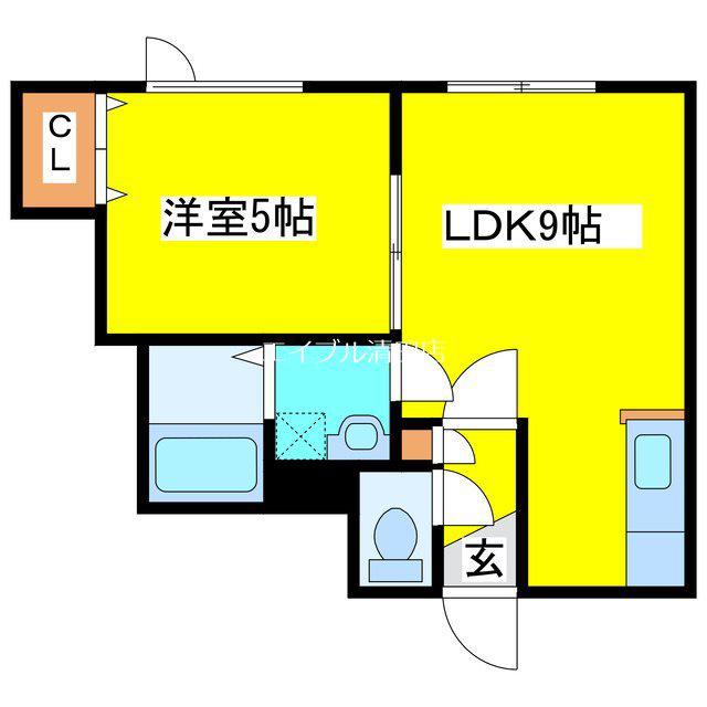 エルズカーサIII(1LDK/3階)の間取り写真