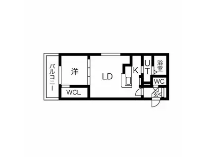 エアフォルク植物園(1LDK/3階)の間取り写真