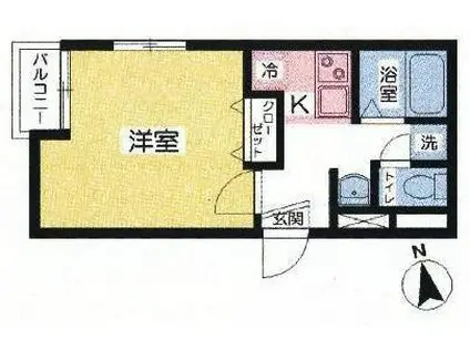 チェスタ・大手町(1K/2階)の間取り写真
