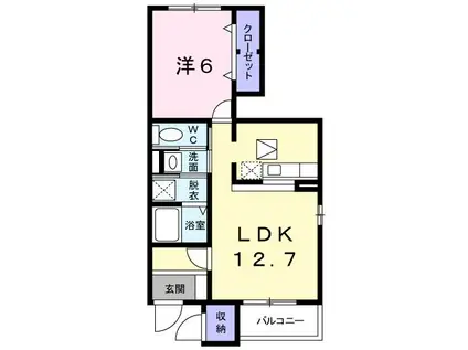 アローザ25D(1LDK/1階)の間取り写真