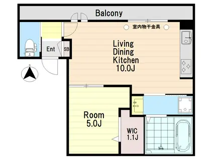 AVENIR(1LDK/3階)の間取り写真