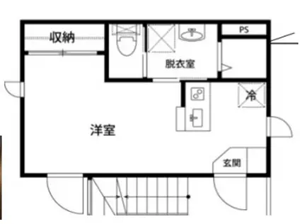 やすらぎのクレセントハウス新宿(ワンルーム/1階)の間取り写真