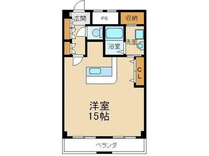 トップヒル蔵(ワンルーム/2階)の間取り写真