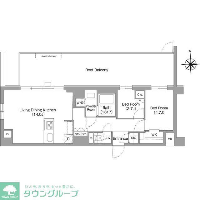 コンフォリア・リヴ大森西(2LDK/4階)の間取り写真