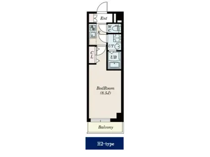 グランパセオ神楽坂(1K/1階)の間取り写真