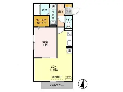 グランヴェルジェIII(1LDK/3階)の間取り写真