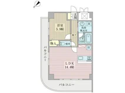 POLAR STARTS(1LDK/3階)の間取り写真