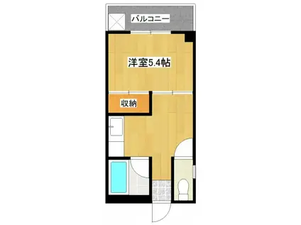 サンライズマンション(1K/4階)の間取り写真