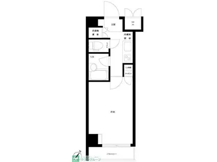 ルーブル目黒(1K/4階)の間取り写真