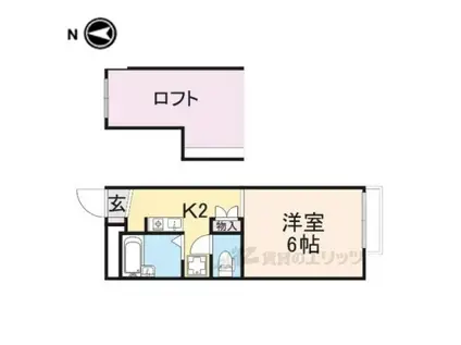 フォーレ1(1K/2階)の間取り写真