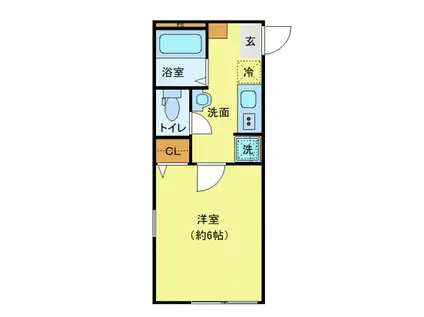 エクセラン南千住II(1K/1階)の間取り写真
