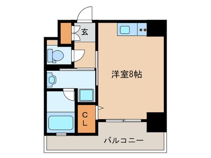 ヴィラージュ大手門(ワンルーム/4階)の間取り写真