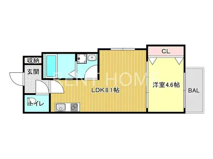 D PORTA BLOOM(1LDK/2階)の間取り写真