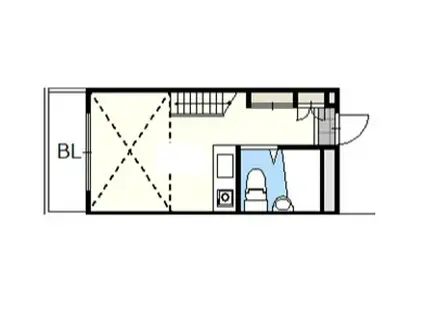 パーセク稲田堤(ワンルーム/1階)の間取り写真