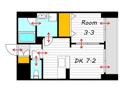 LA PRIERE(1LDK/6階)の間取り写真