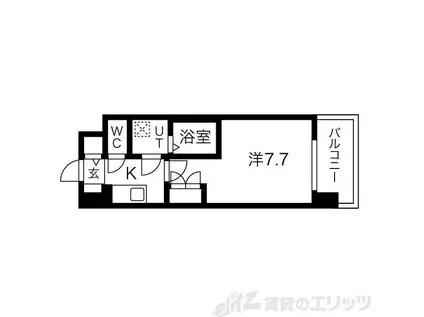 WGB江坂(1K/11階)の間取り写真