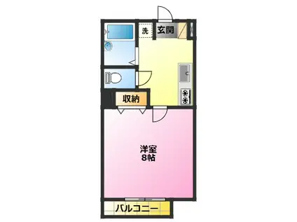 小宮メゾン(1K/2階)の間取り写真