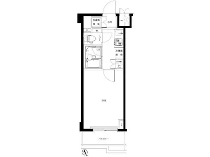 ルーブル東武練馬(1K/4階)の間取り写真
