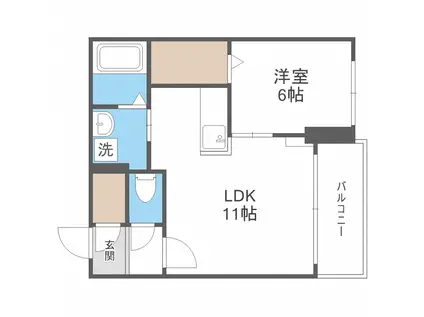 カームヴィレッジ(1LDK/4階)の間取り写真