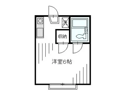 エトワール三鷹台(1K/2階)の間取り写真