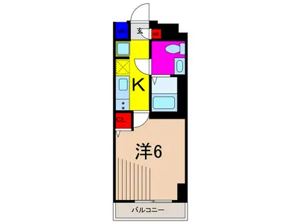 GENOVIAお花茶屋IISKYGARDEN(1K/2階)の間取り写真