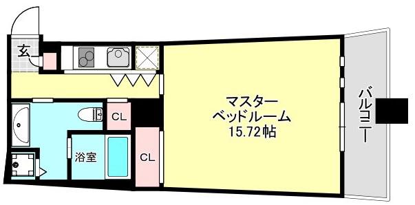 ザ タワー大阪レジデンス(ワンルーム/5階)の間取り写真