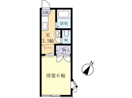 グリーンハイツ(1K/2階)の間取り写真