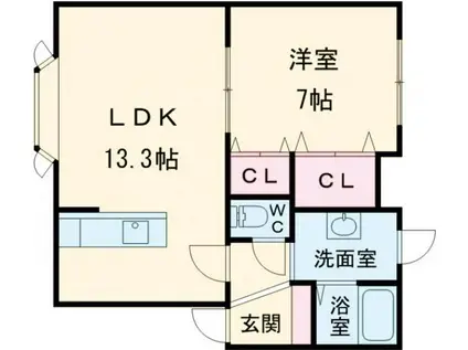 SEA DREAM(1LDK/2階)の間取り写真