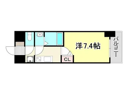 CION KOBE ウエスト(1K/4階)の間取り写真