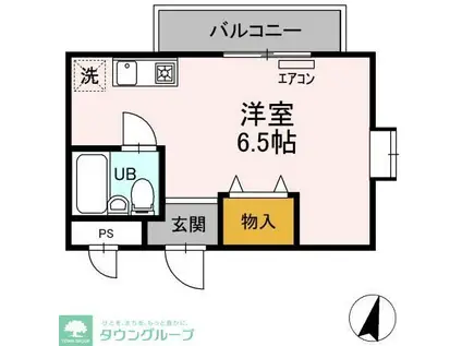 クレストガーデン津田沼(ワンルーム/4階)の間取り写真