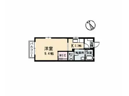 マ・メゾン(1K/1階)の間取り写真