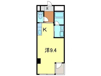 シャトーヨサミ(1K/2階)の間取り写真