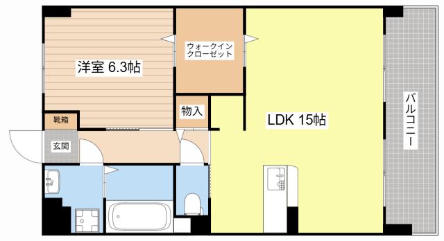 Y&M 祇園(1LDK/3階)の間取り写真