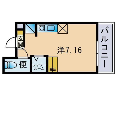 CRASTINE南砂町(ワンルーム/3階)の間取り写真